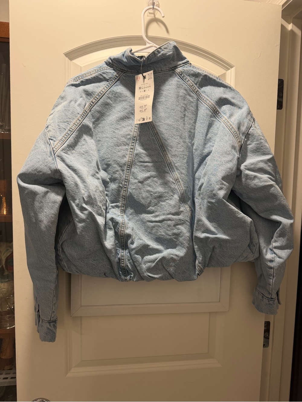 Z1975 HIGH NECK DENIM BOMBER JACKET - Picture 6 of 7